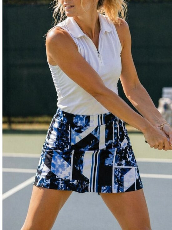 Tail Pants - Tail White Label Skort XS Blue Black White Geometric Print Golf Tennis